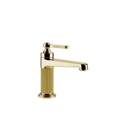 Gessi Venti20 Смеситель для раковины на 1 отв., в комплекте с донным клапаном, цвет: Gold PVD 65001#246