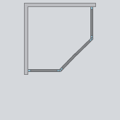 Пятиугольный душевой уголок 80X80 NES BLACK PTD