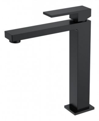 Смеситель для умывальника высокий Boheme QUBIC Black 472-B