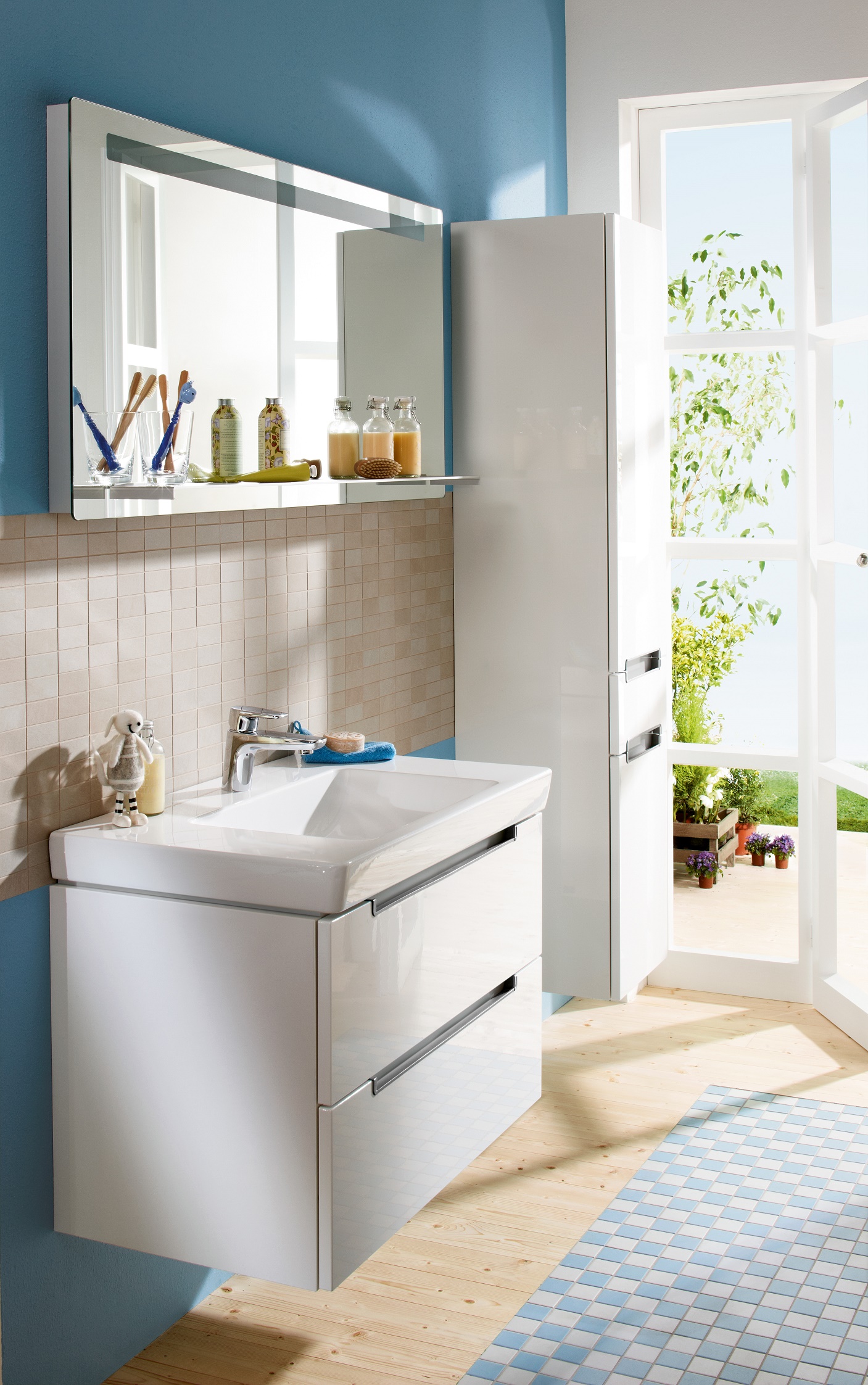 Тумба с раковиной Villeroy&Boch Subway 2.0 A697 00DH + 7175 A001, белый глянец
