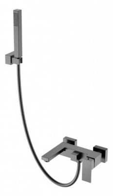 Смеситель для ванны Boheme QUBIC Gun Metal 473-GM