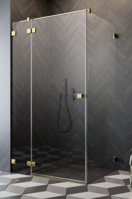Прямоугольный душевой уголок 110X70 Essenza Pro Gold KDJ золото