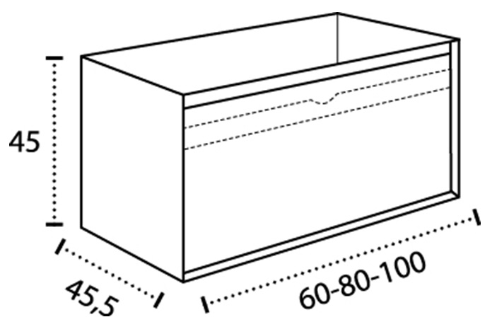 Мебель для ванной 100x45 IBX 2003 luxor T451002C blanco