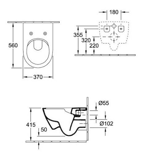Унитаз подвесной Subway 2.0 безободковый Villeroy&Boch 5614R001