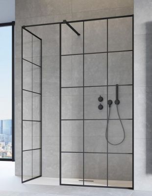 Душевое ограждение 80x80 см Modo New Black III Factory