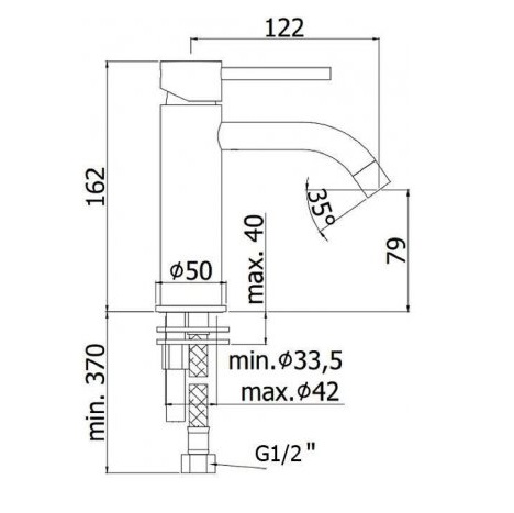 Смесители для раковины Paffoni Light LIG071NO чёрный матовый