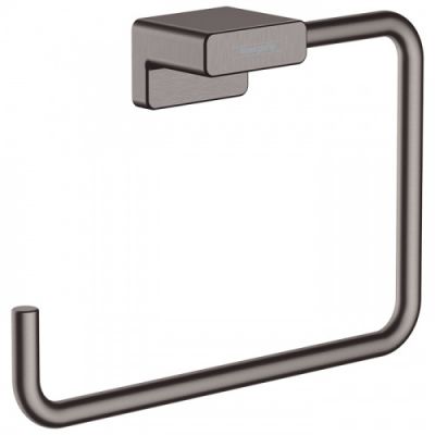 Hansgrohe AddStoris Полотенцедержатель 18.9см., кольцо, цвет: шлифованный черный хром 41754340