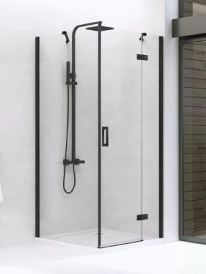 Душевой уголок 90x90 NEW RENOMA BLACK D-0114A/D-0084B