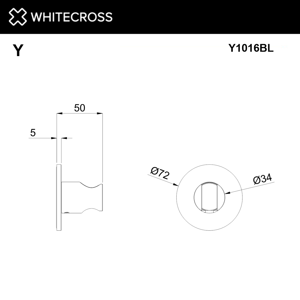 Кронштейн точечный WHITECROSS Y1016BL (черный мат)