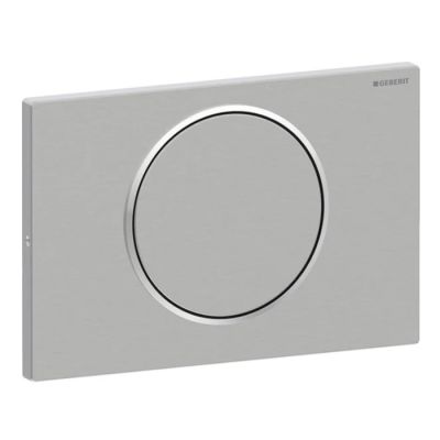 115.787.SN.5 Geberit Sigma10 Клавиша смыв/стоп, с креп. на винтах, круглая: полированный, легкоочищ. покр., декор. кольцо: полированный