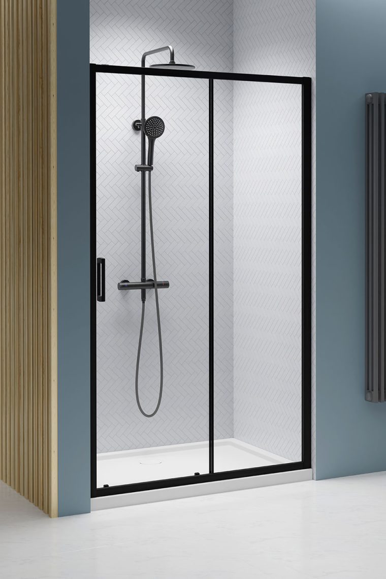 Душевая дверь 160 см раздвижная Radaway PREMIUM PRO BLACK DWJ 1014160-54-01L