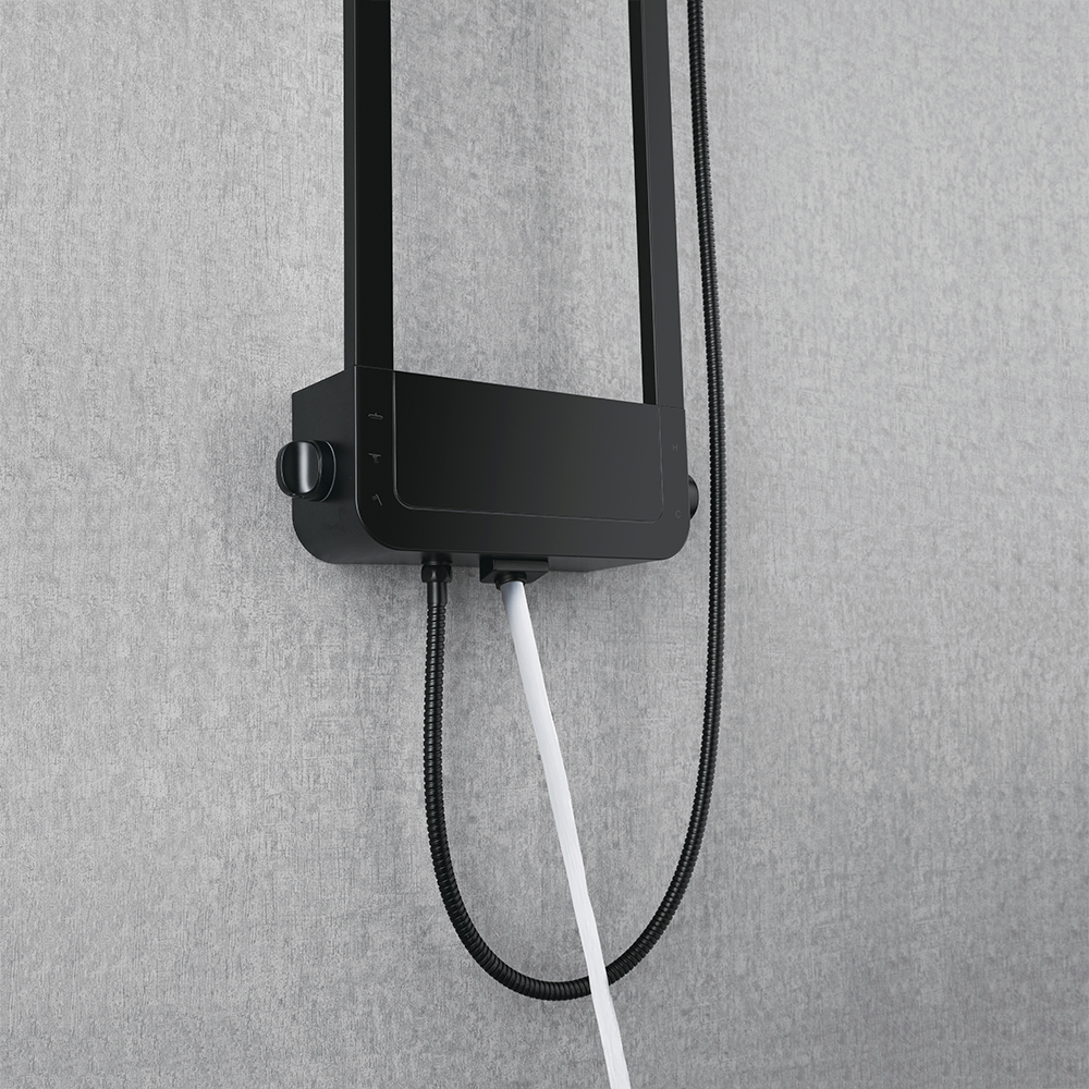 1220W0 Душевая панель B&W  W1220 Velvet Black (1300х405x230)