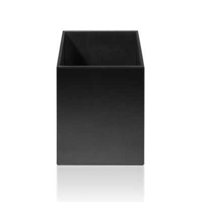 925060 Decor Walther Brownie WB Корзина для белья 25.5x25.5x30, напольная, цвет: черная кожа