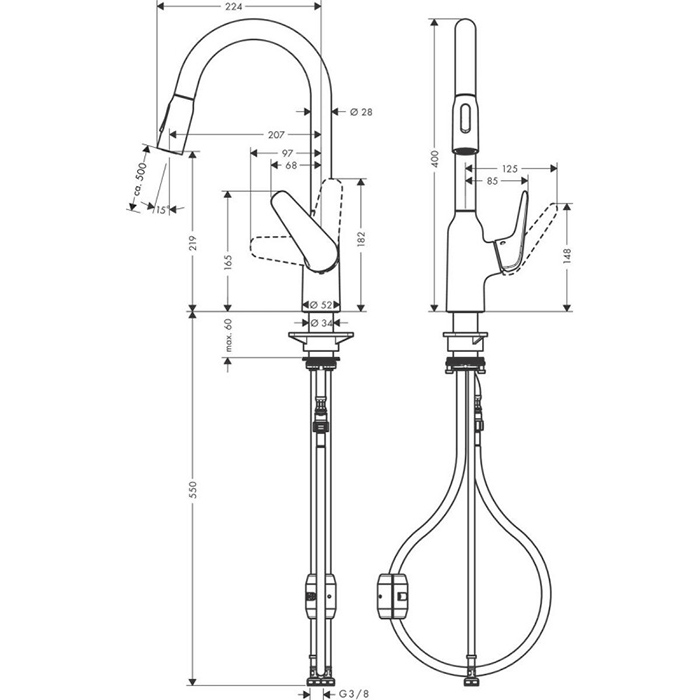Hansgrohe Focus Смеситель для раковины, на 1 отв., цвет: хром 71800000