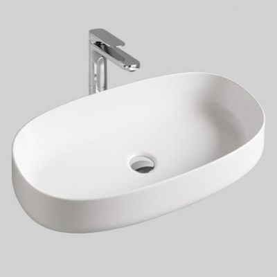 Раковина накладная 68x35 ArtCeram COGNAC белый матовый COL005 05