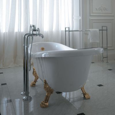 Globo Paestum Ванна 170x80x72 см белая, золотые ножки