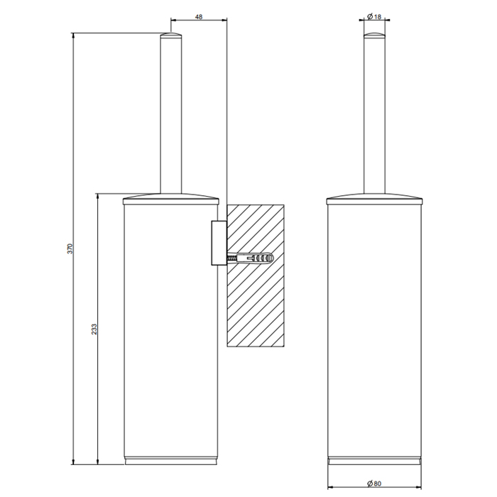 Gessi Rilievo Ершик подвесной, цвет: хром 59519#031