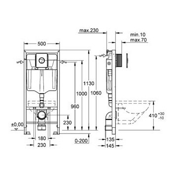 Монтажный набор для подвесного унитаза Grohe Rapid SL 38772001