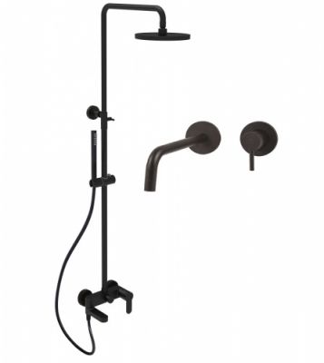 Комплект KITCOL632NO007 для душа, со смесителем LIG007NO70 Черный матовый
