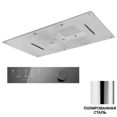 KT036A02Q AquaElite верхний душ 850x540 мм с 4-мя режимами и термостатом, хром