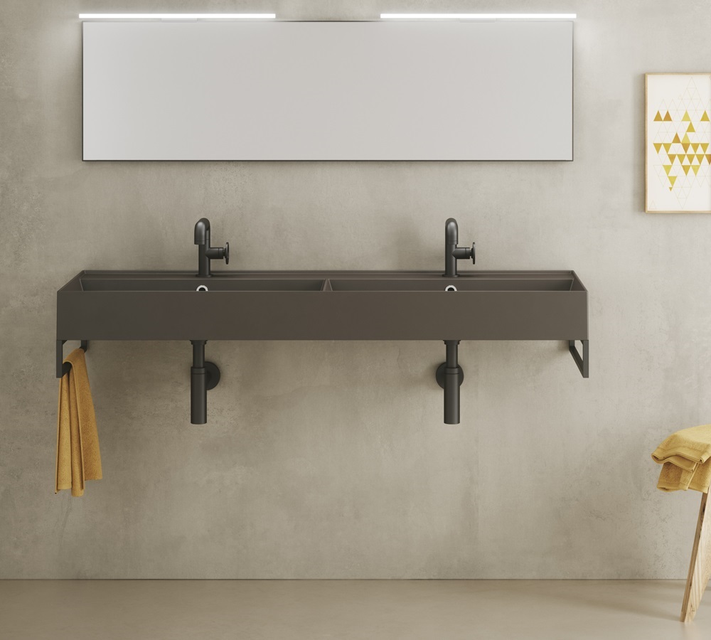 Раковина двойная 121x46 Simas Agile AG121D
