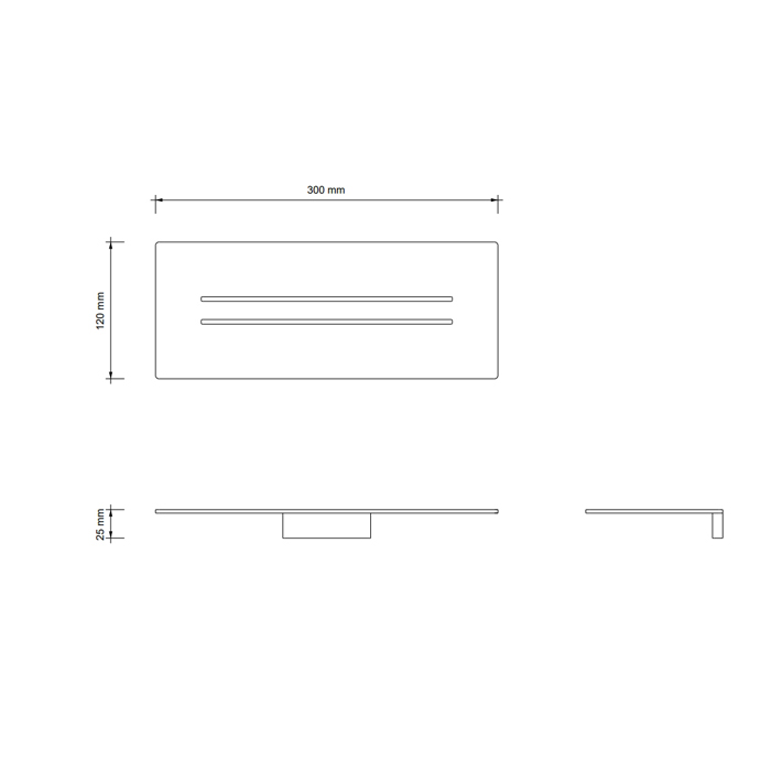 523276 Decor Walther Universal Лоток для душа MK DA, цвет: Нержавеющая сталь матовая