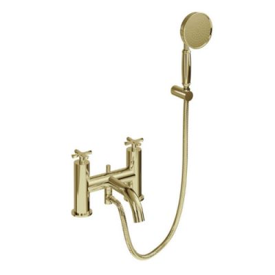 Смеситель для ванны набортный Burlington Riviera RIV4 GOLD