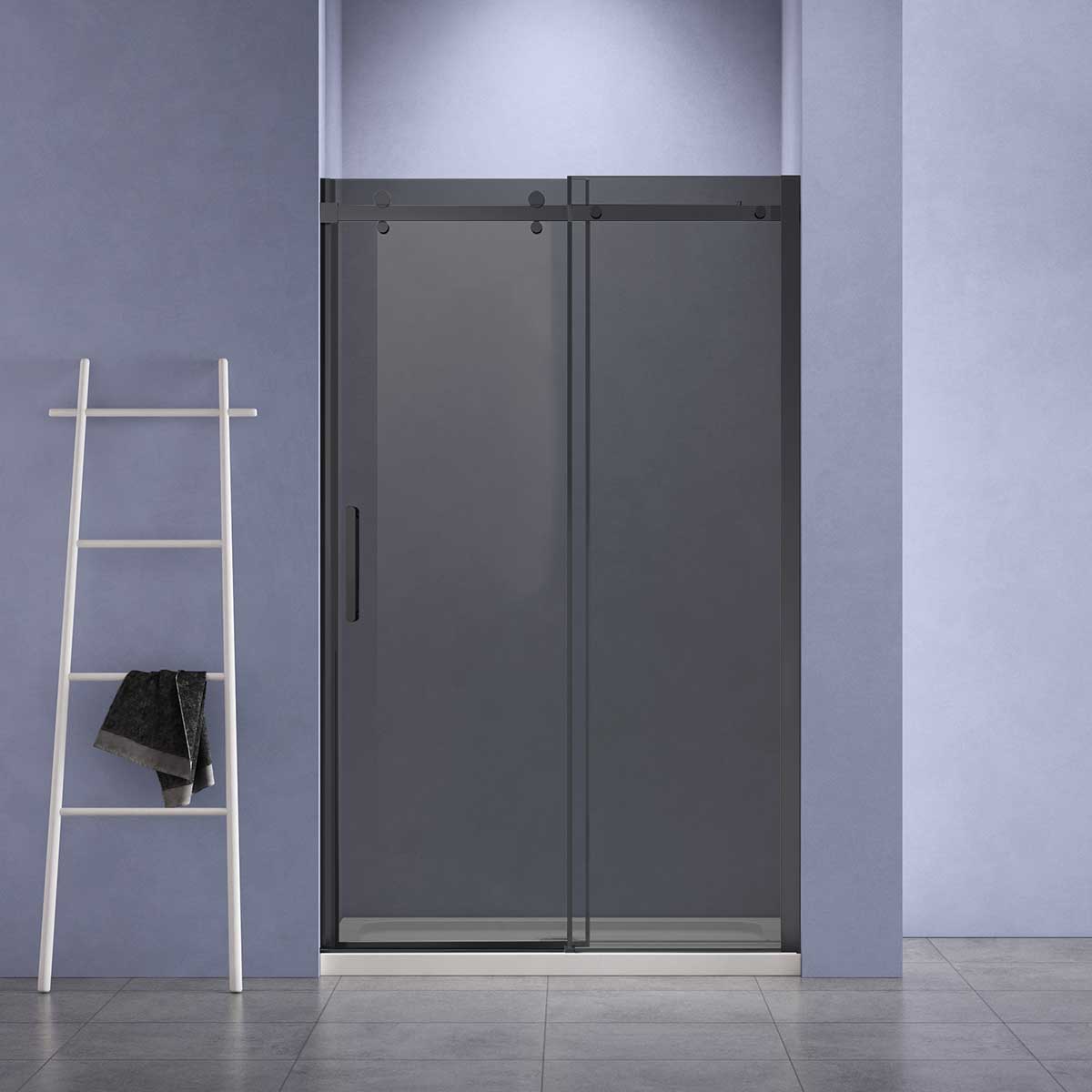 Душевая дверь Como-N VDS-4CN160CGB, 1600, черный, стекло тонированное