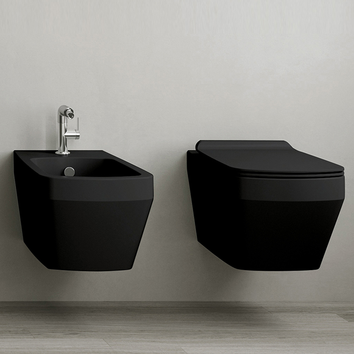 Унитаз подвесной 56 см Simas Baden Baden BB18nero matt