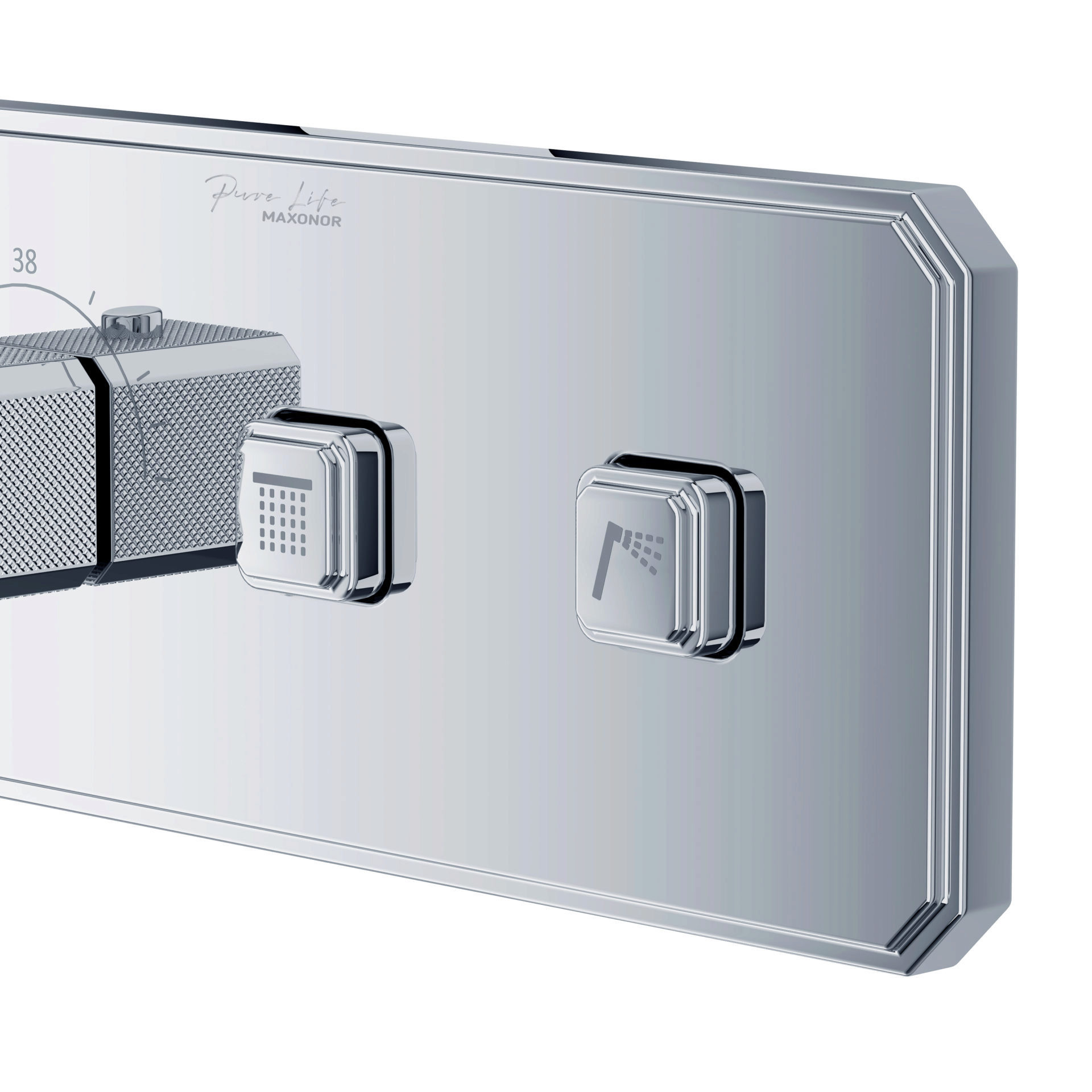 Maxonor ABSOLUTE PL87109/2 Блок управления встроенной душевой системы, хром