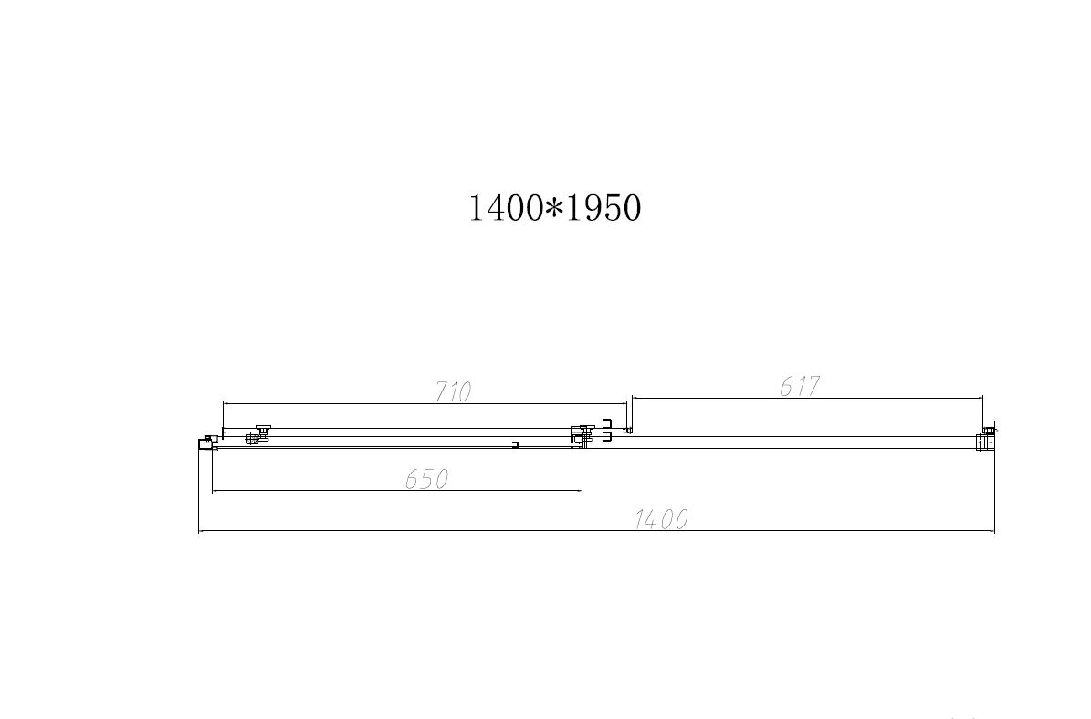 Душевая дверь Slim-N VDS-4SN140CGB, 1400, черный, стекло тонированное