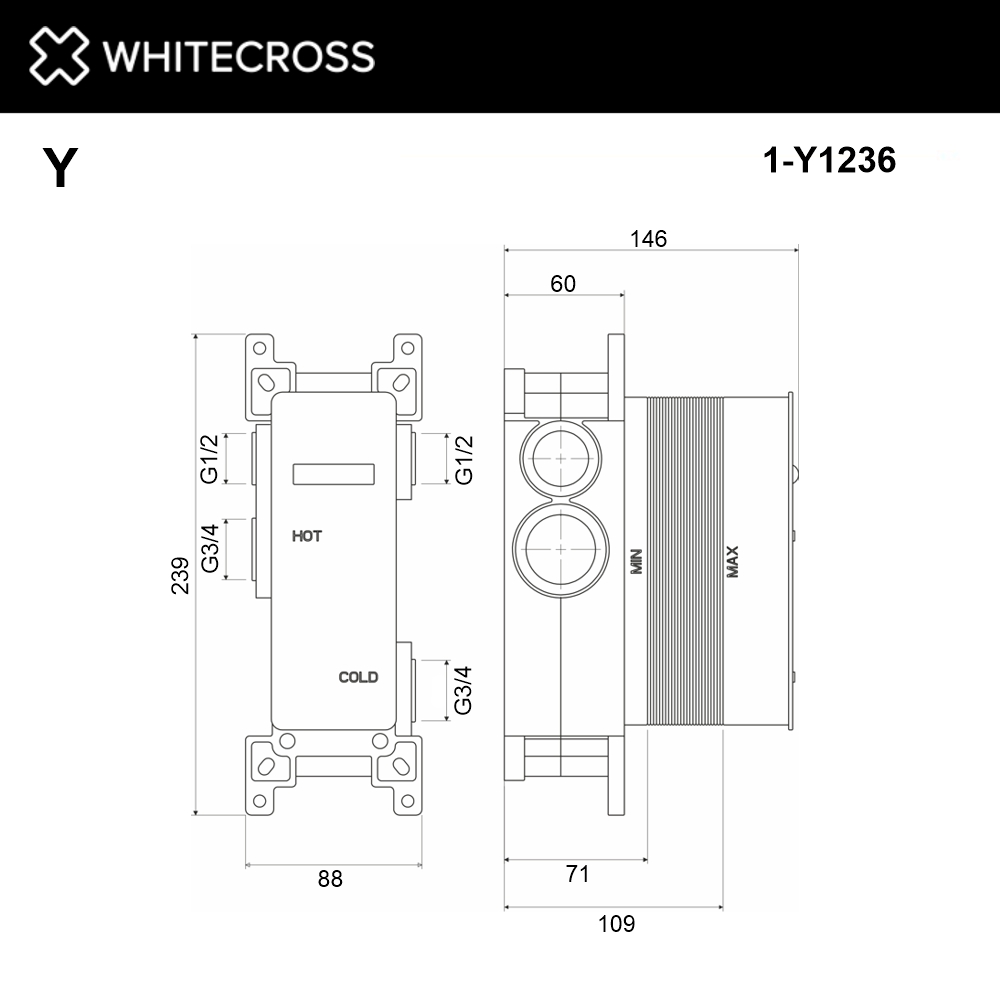 Встраиваемая часть WHITECROSS Y1236