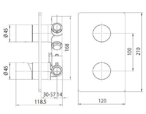 BOSSINI OKI NEW механический смеситель на 2-5 потребителя  Z00004