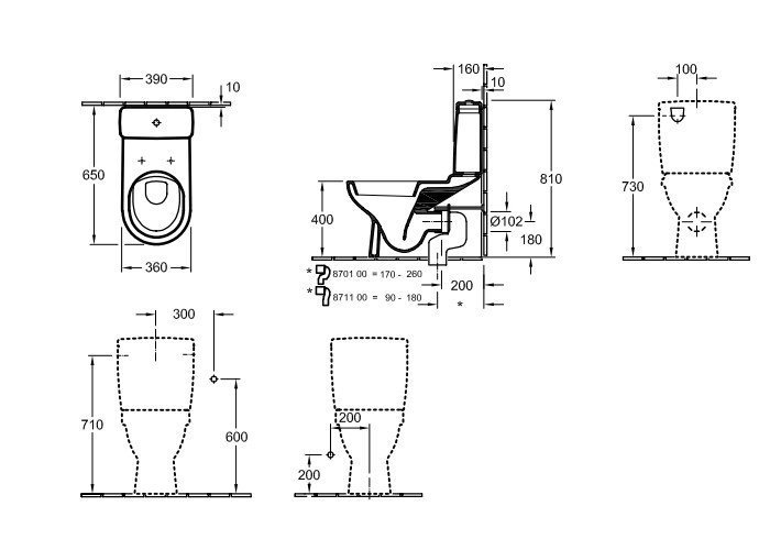 Унитаз Villeroy&Boch O.novo 5658 1001