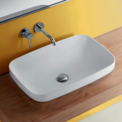 Раковина встраиваемая/накладная 60x38 см Kerasan Tribeca 514330 белая матовая