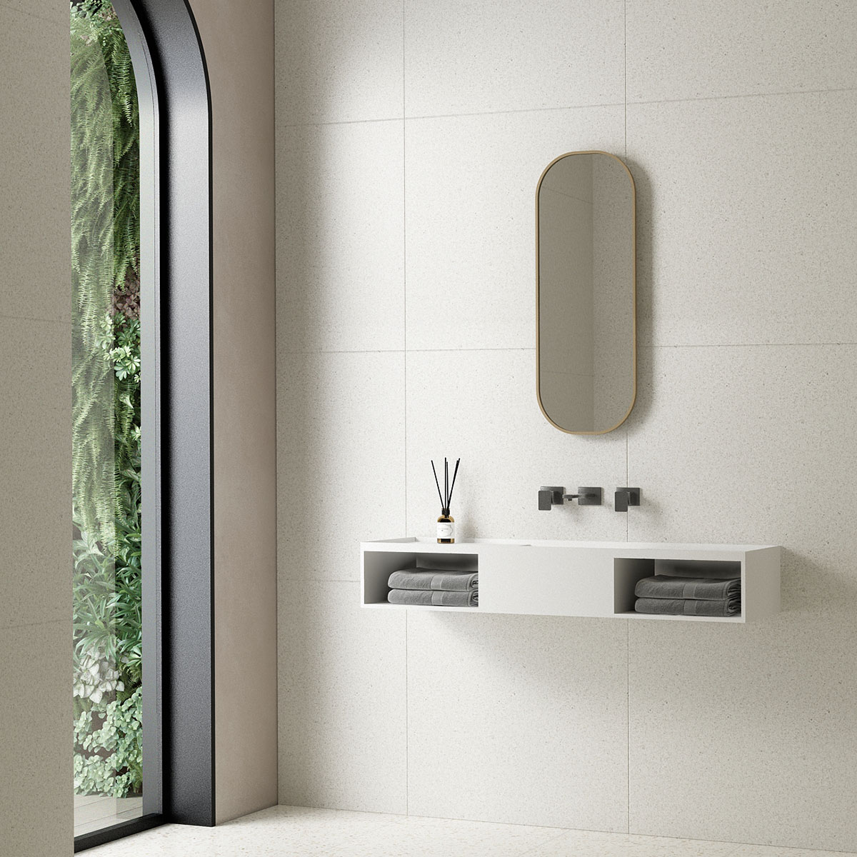 VWB-6S212MW Раковина Solid Surface Vincea  1200*400 подвесная цвет белый матовый