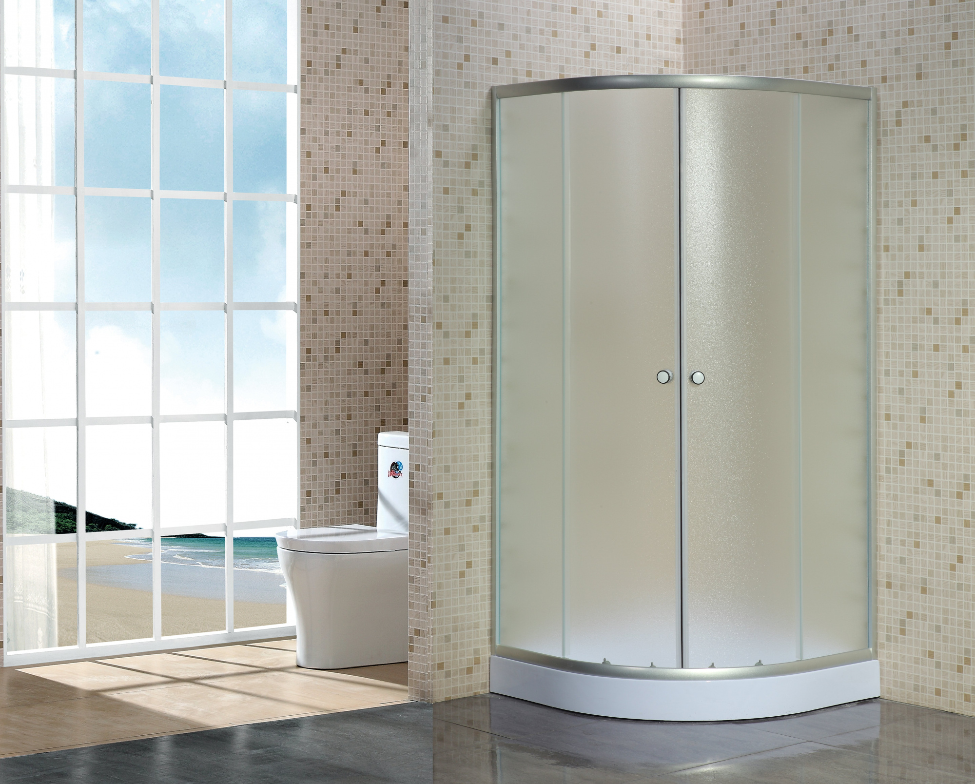 Niagara Eco Душ. уголок NG-007-14 (900х900х1950) низкий поддон стекло матовое